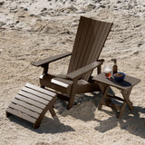 Manhattan Adirondack Chair, Ottoman and Table Set