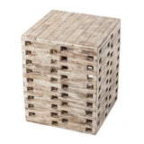 Roggan Square Reclaimed Wood Garden Stool by Havenside Home
