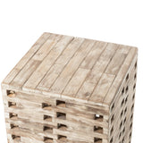 Roggan Square Reclaimed Wood Garden Stool by Havenside Home