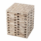 Roggan Square Reclaimed Wood Garden Stool by Havenside Home