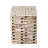 Roggan Square Reclaimed Wood Garden Stool by Havenside Home