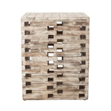 Roggan Square Reclaimed Wood Garden Stool by Havenside Home
