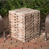 Roggan Square Reclaimed Wood Garden Stool by Havenside Home