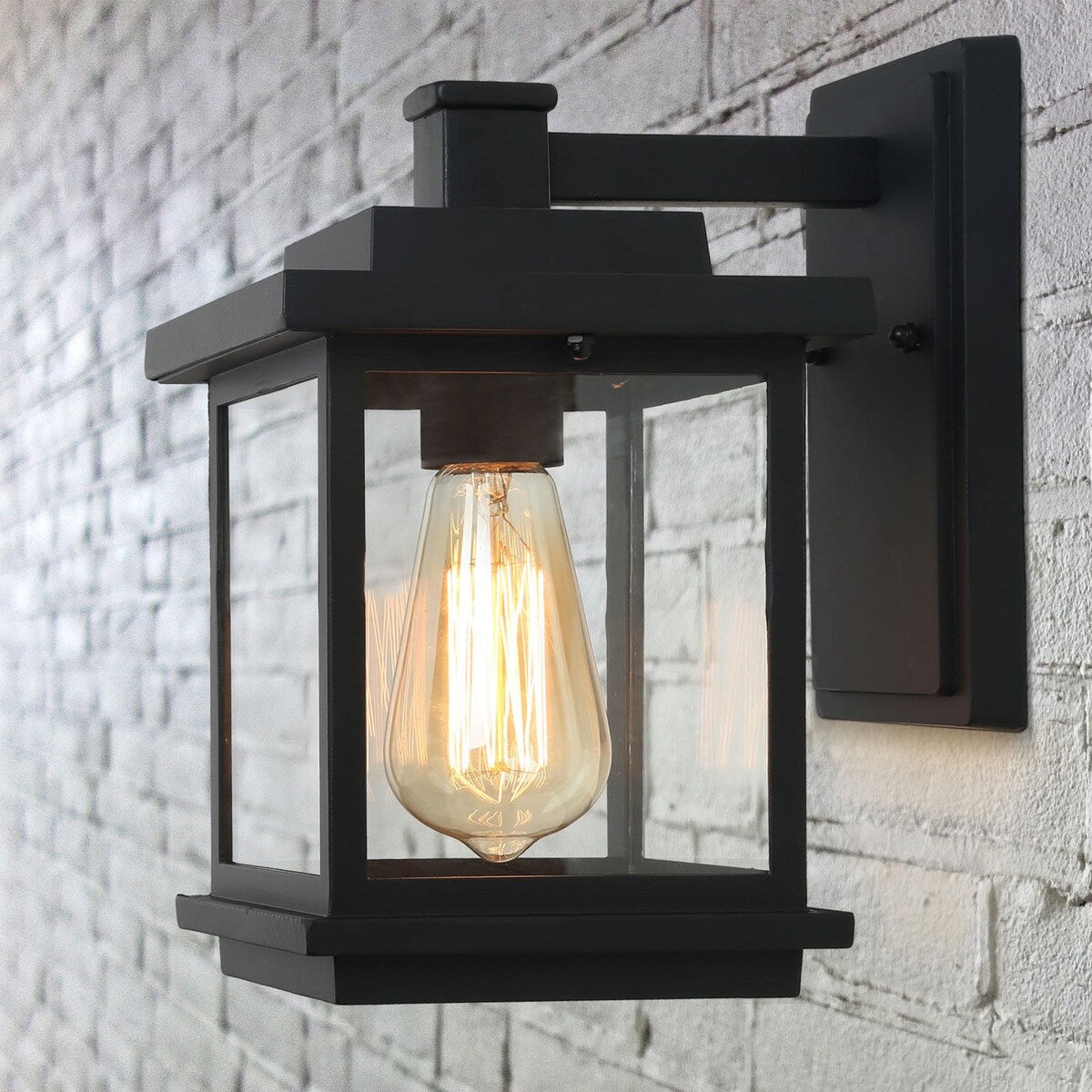 Hawke's Bay 1-light Outdoor Wall Sconce Black Porch Light by Havenside Home - 6.1"W x 10.6"H