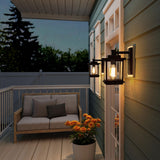 Hawke's Bay 1-light Outdoor Wall Sconce Black Porch Light by Havenside Home - 6.1"W x 10.6"H