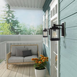 Hawke's Bay 1-light Outdoor Wall Sconce Black Porch Light by Havenside Home - 6.1"W x 10.6"H