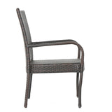 Haye Outdoor Acacia Wood and Wicker 7 Piece Expandable Dining Set by Christopher Knight Home