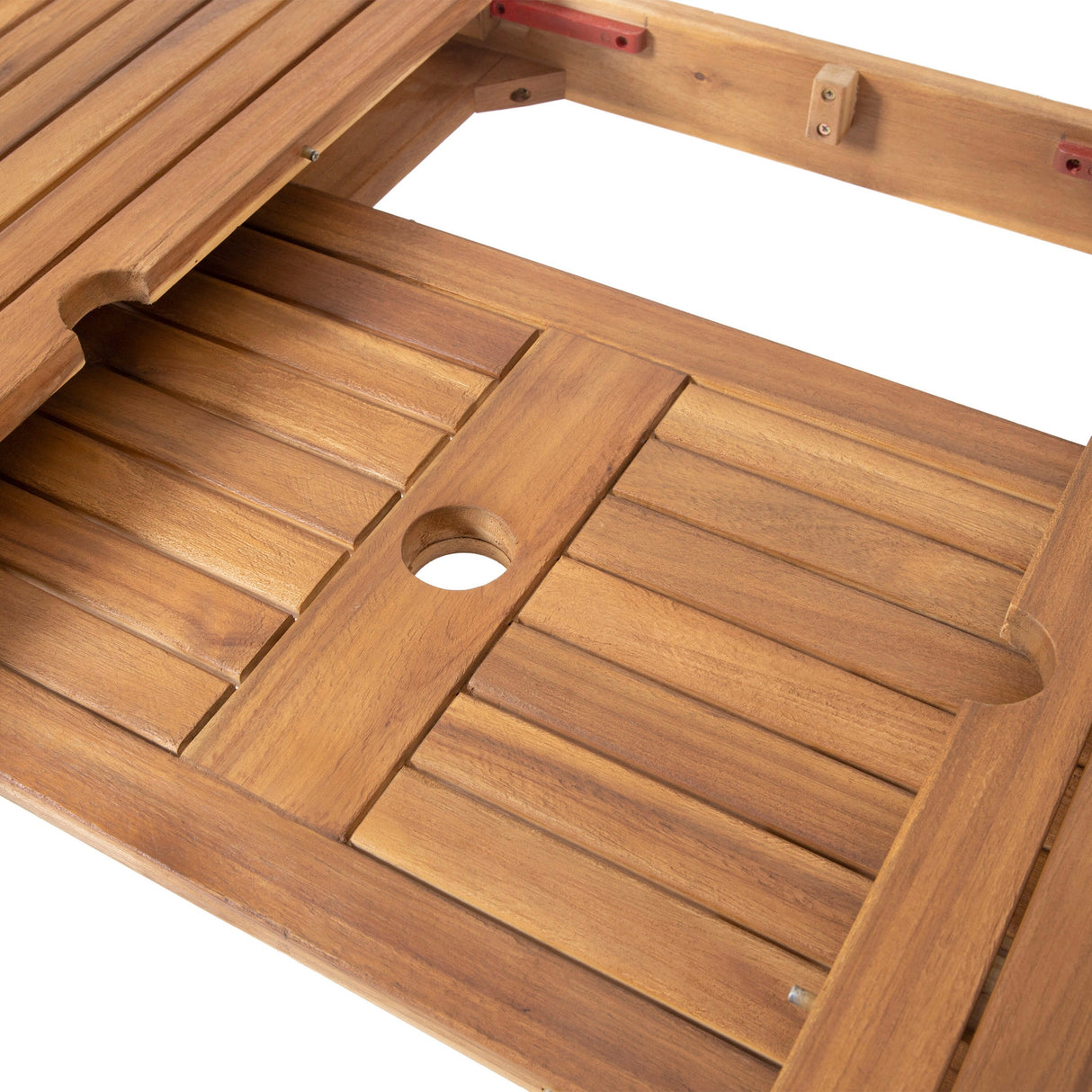 Haye Outdoor Acacia Wood and Wicker 7 Piece Expandable Dining Set by Christopher Knight Home