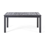 Hayes Outdoor 9 Piece Wood and Wicker Expandable Dining Set by Christopher Knight Home