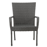 Hayes Outdoor 9 Piece Wood and Wicker Expandable Dining Set by Christopher Knight Home