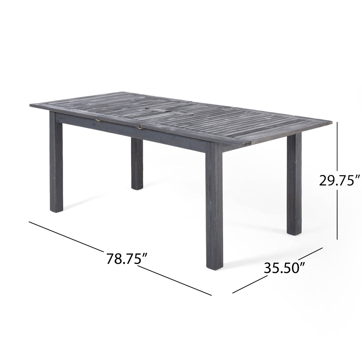 Hayes Outdoor 9 Piece Wood and Wicker Expandable Dining Set by Christopher Knight Home