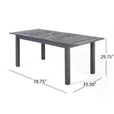 Hayes Outdoor 9 Piece Wood and Wicker Expandable Dining Set by Christopher Knight Home