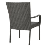 Hayes Outdoor 9 Piece Wood and Wicker Expandable Dining Set by Christopher Knight Home