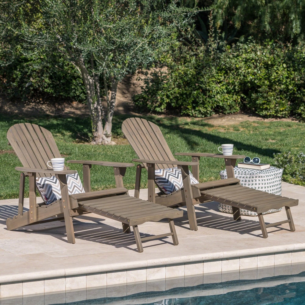 Hayle Reclining Wood Adirondack Chair (Set of 2) by Christopher Knight Home