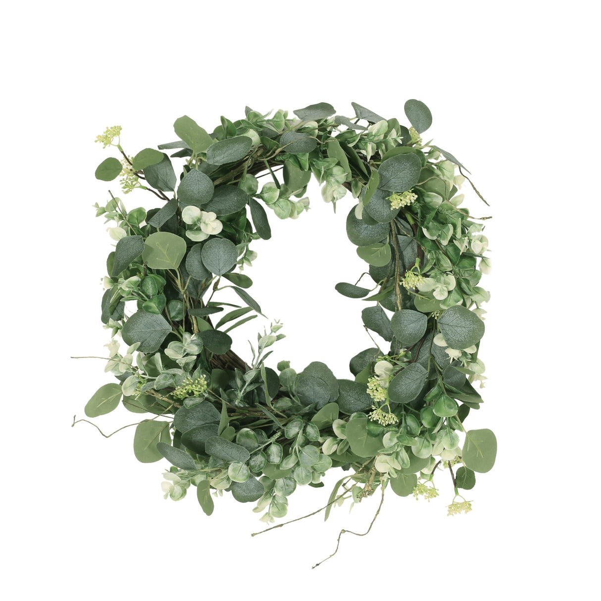 Hazlett 22" Floral Eucalyptus Artificial Wreath by Christopher Knight Home
