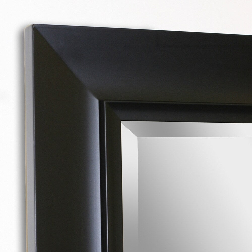 Head West Contemporary Black Leaner Mirror - 30.5 x 64.5
