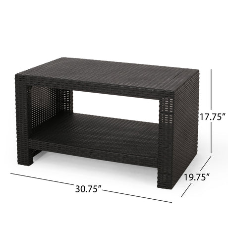 Heald Wicker Outdoor Coffee Table by Christopher Knight Home