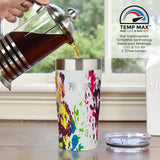 Healthy Human Stainless Steel Tumbler with Straw & Lid (20oz, Art Deco)