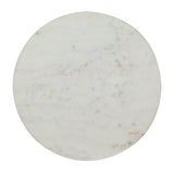 Hearney Modern Glam Handcrafted Aluminum Side Table with Marble Top by Christopher Knight Home - 15.50" L x 15.50" W x 19.75" H
