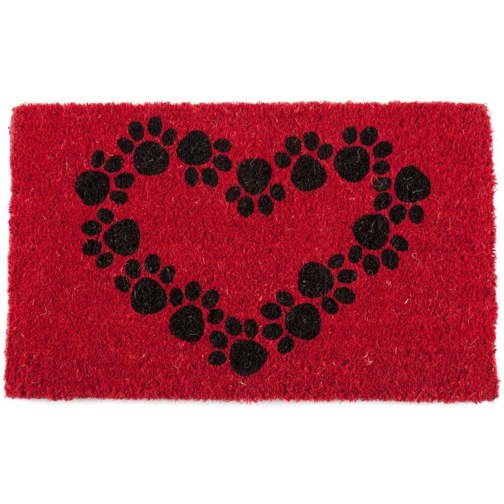 Entryways Hand-woven Heart and Soles Coconut Fiber Doormat