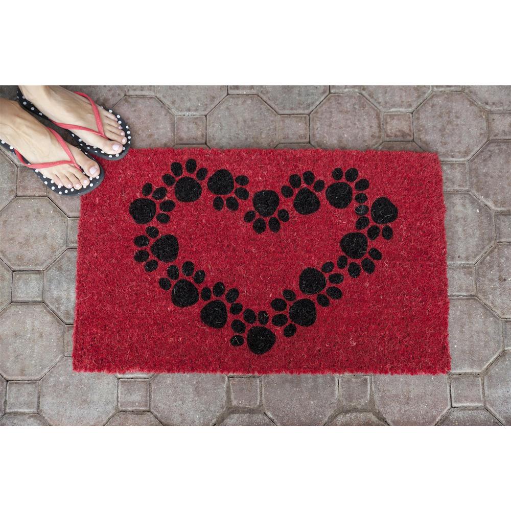 Entryways Hand-woven Heart and Soles Coconut Fiber Doormat