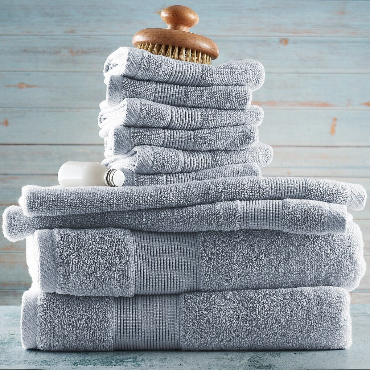 Hearth & Harbor 100 Percent Cotton Ultra Soft and Absorbent Bath Towel Set