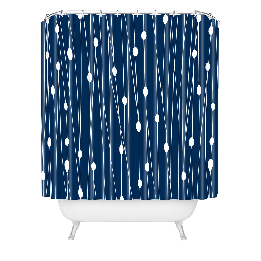 Deny Designs Heather Dutton Navy Entangled Shower Curtain