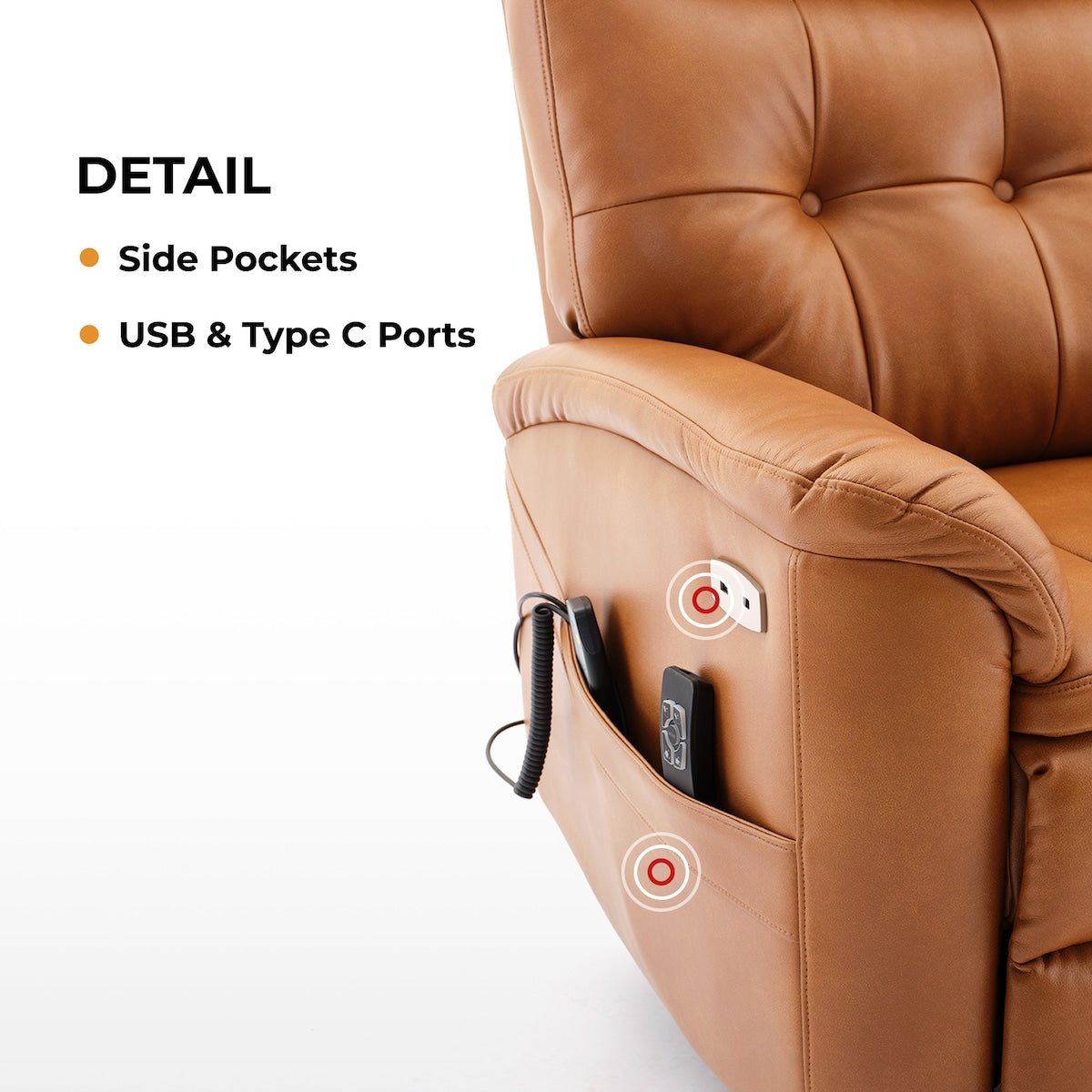 Heating, Massage Power Lift Recliner Chair, Medium