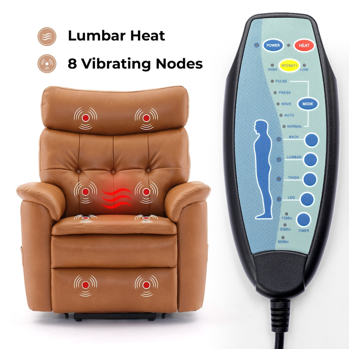 Heating, Massage Power Lift Recliner Chair, Medium