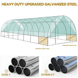 Heavy Duty 20'x10'x7' Greenhouses Large Walk-in Green House Tunnel - 10 X 20