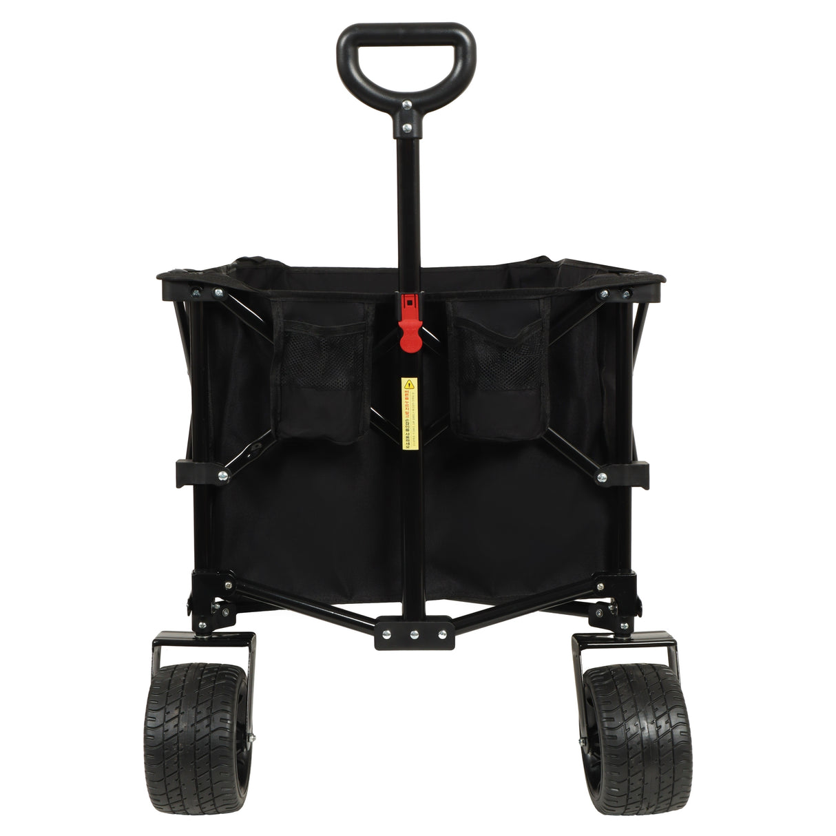Heavy-Duty 360lb Capacity Foldable Utility Wagon-All-Terrain Quiet Wheels, Adjustable Handle & Cup Holders for Gardening