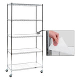 Heavy-Duty 4/5-Tier Carbon Steel Shelving 350lbs/Shelf