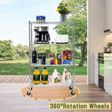 Heavy-Duty 4/5-Tier Carbon Steel Shelving 350lbs/Shelf