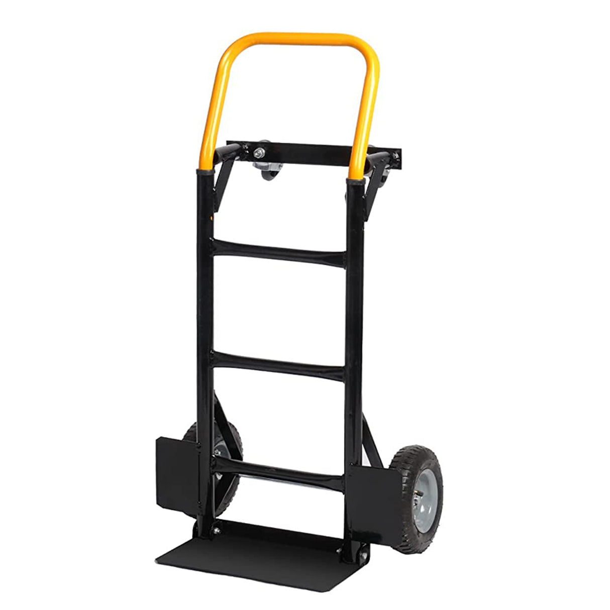 Heavy Duty Dual Purpose Hand Truck ‚Äì 2 Wheel Dolly & 4 Wheel Push Cart with Swivel Wheels