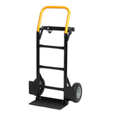 Heavy Duty Dual Purpose Hand Truck ‚Äì 2 Wheel Dolly & 4 Wheel Push Cart with Swivel Wheels