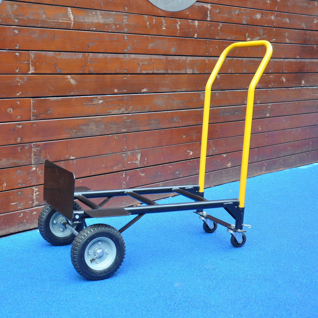 Heavy Duty Dual Purpose Hand Truck ‚Äì 2 Wheel Dolly & 4 Wheel Push Cart with Swivel Wheels