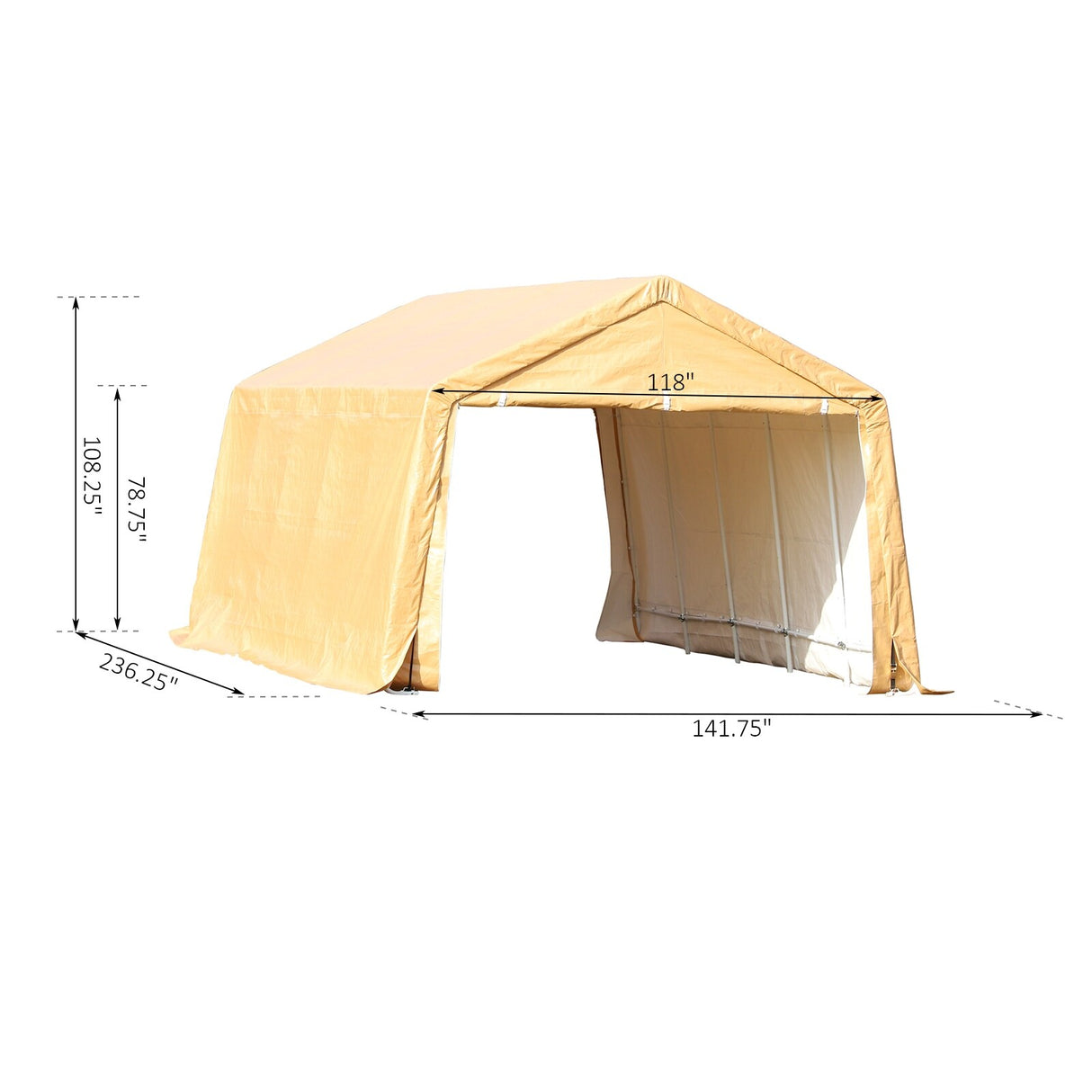 Outsunny 20' x 12' Heavy Duty Outdoor Temporary Carport Canopy Tent with Durable Construction & a Simple Setup
