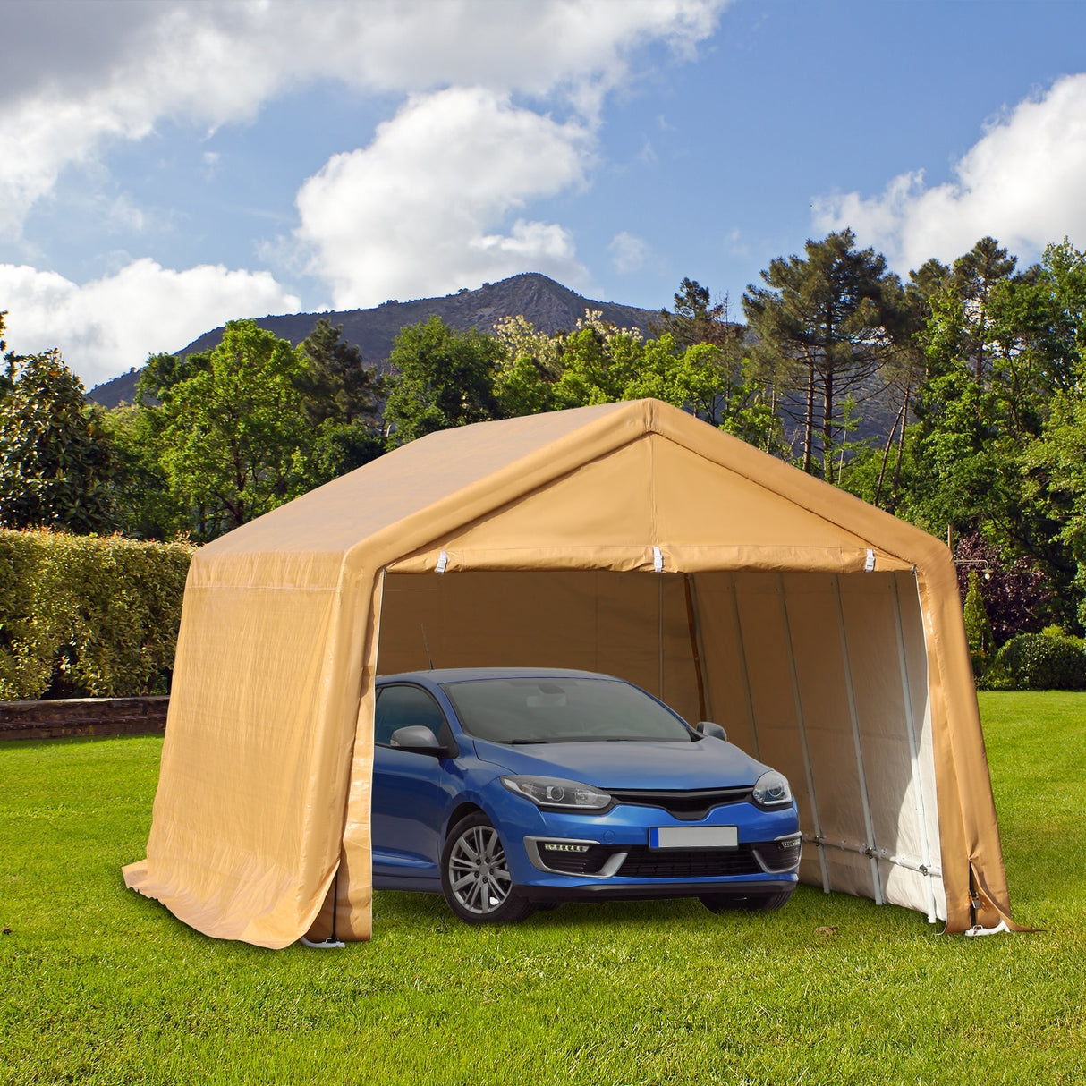 Outsunny 20' x 12' Heavy Duty Outdoor Temporary Carport Canopy Tent with Durable Construction & a Simple Setup