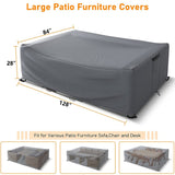 Heavy Duty Patio Furniture Cover Outdoor Rectangular Table and Chair Set Cover Waterproof