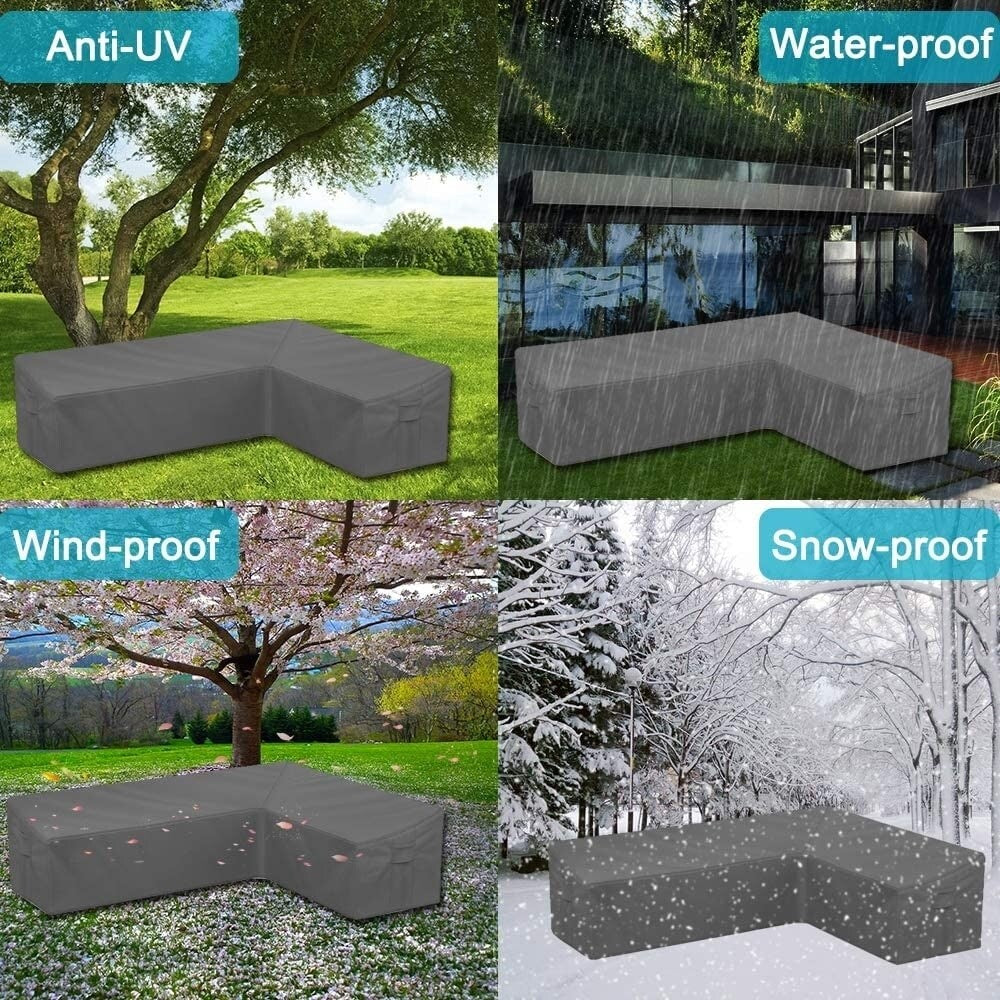 Heavy Duty Patio Sectional Sofa Cover Outdoor Furniture Cover Waterproof