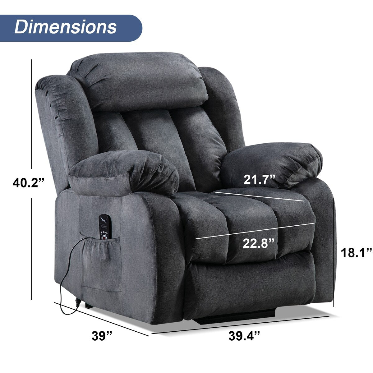 Heavy Duty and Safe Movement Reclining Mechanism ((Grey)