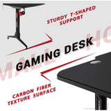 Homall Height Adjustable Gaming Desk 63 Inch T Shape Pc Computer Desk Office Worksation