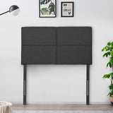 Height Adjustable Upholstered Headboard, Twin /Full/Queen/King Size Headboard, Dark Grey