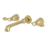 Heirloom Two-Handle 3-Hole Wall Mount Bathroom Faucet