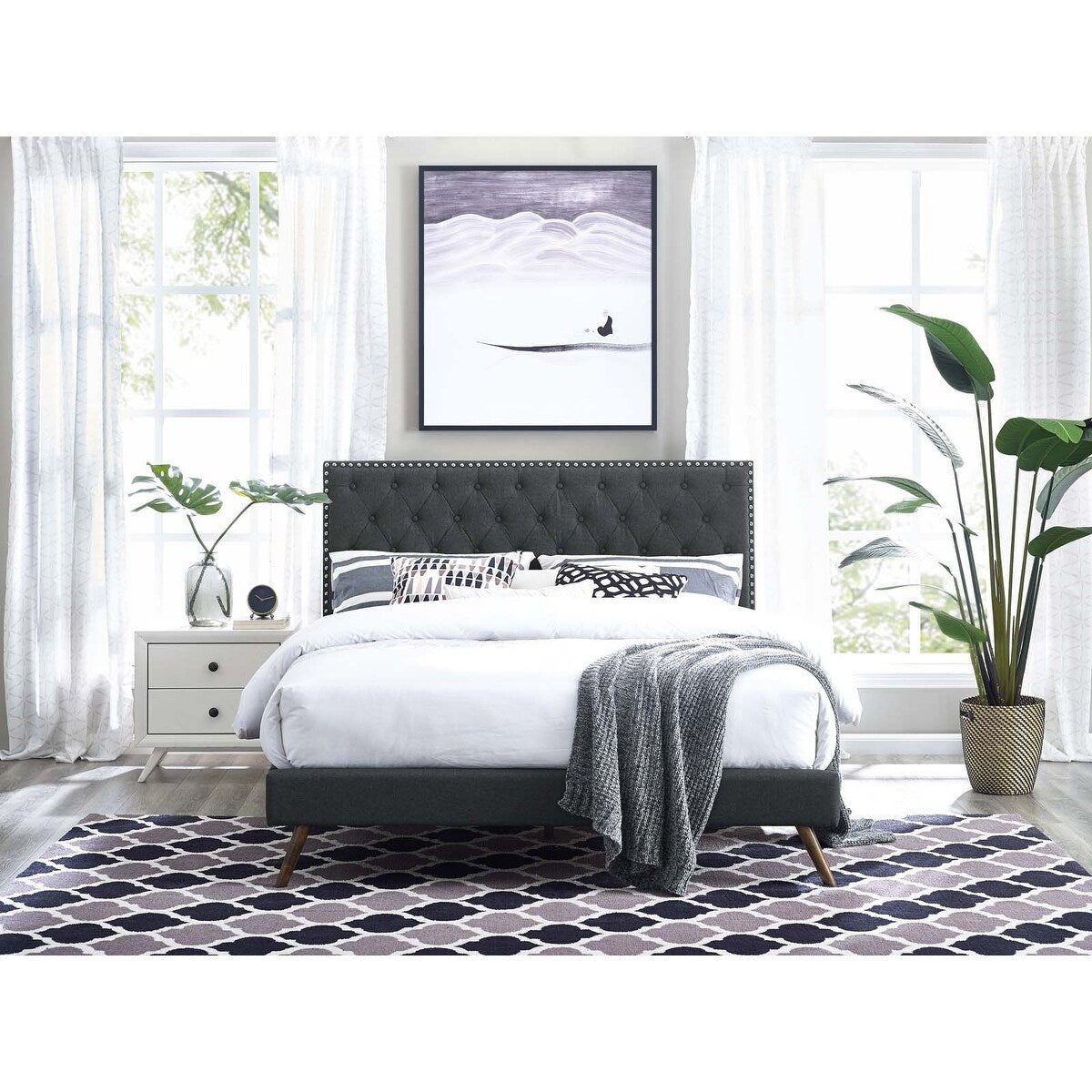 Copper Grove Avdiivka Twin Tufted Linen Headboard