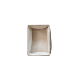 Hemp Fiber and Metal Bin with Cotton Canvas Lining and Handle