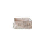 Hemp Fiber and Metal Bin with Cotton Canvas Lining and Handle