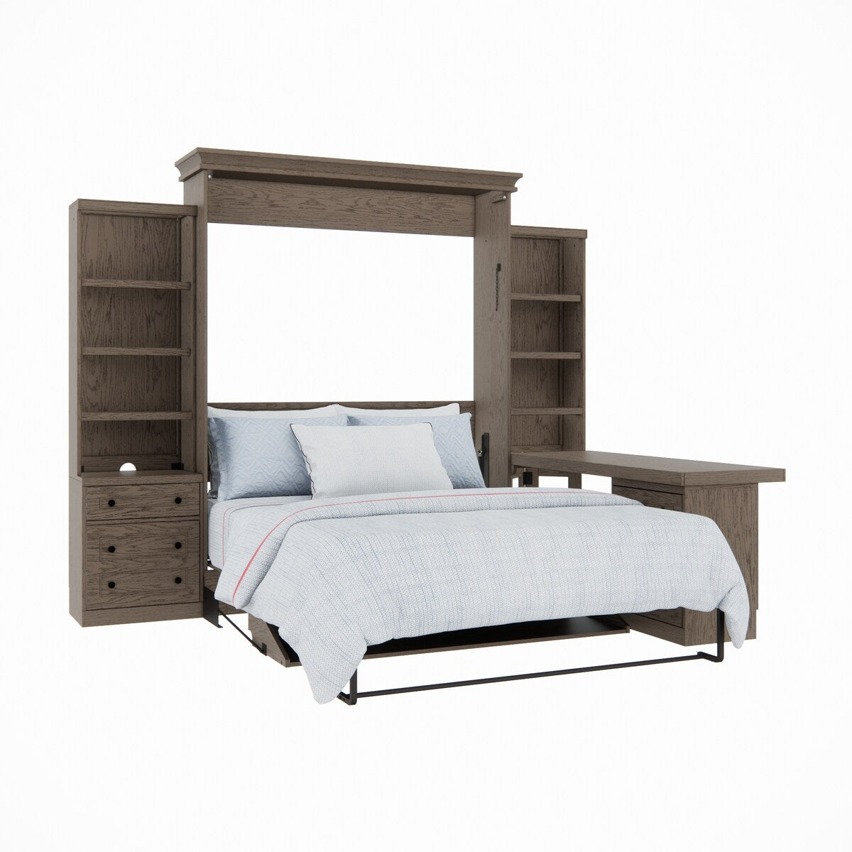 Henderson Queen Office Murphy Desk Bed - 2 Piers, Desktop