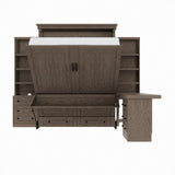 Henderson Queen Office Murphy Desk Bed - 2 Piers, Desktop