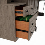 Henderson Queen Office Murphy Desk Bed - 2 Piers, Desktop